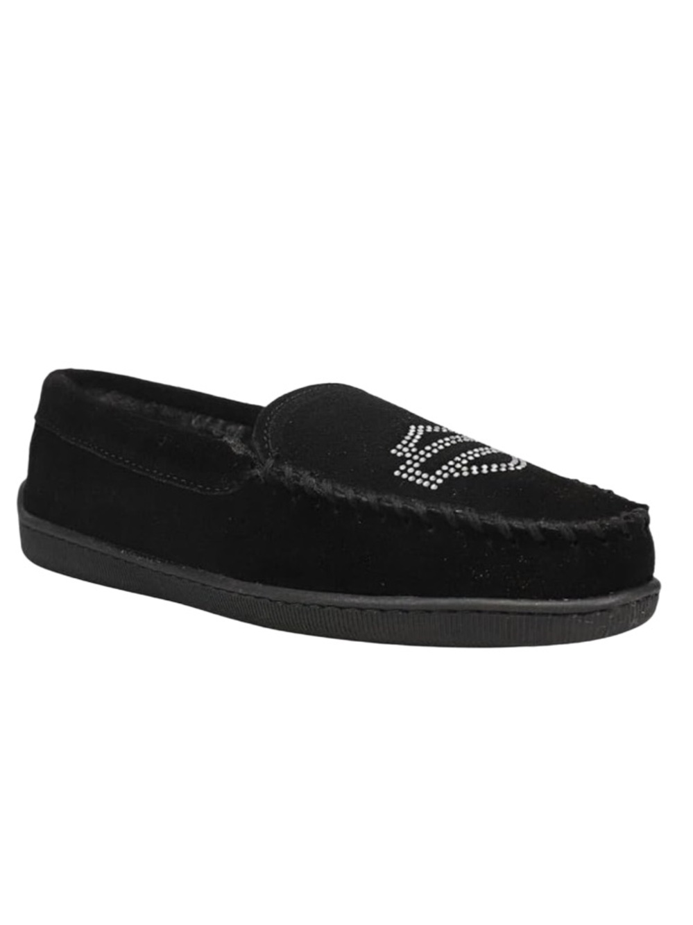 Harley Davidson Slippers, Black Suede, Faux fur lined, Size 9 Like New!